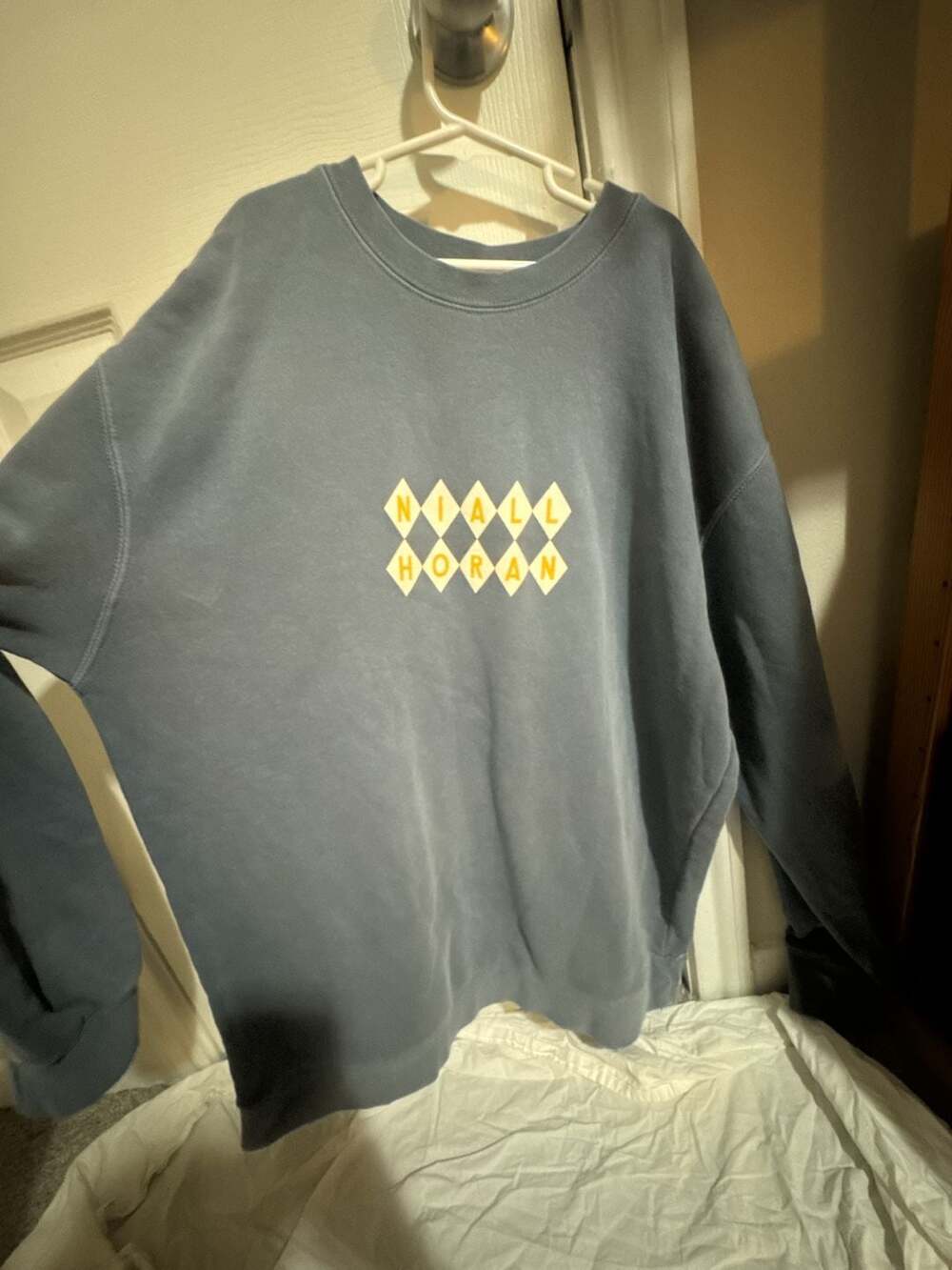 Niall Horan 'The Show' Blue Diamond Argyle Crewneck Sweatshirt